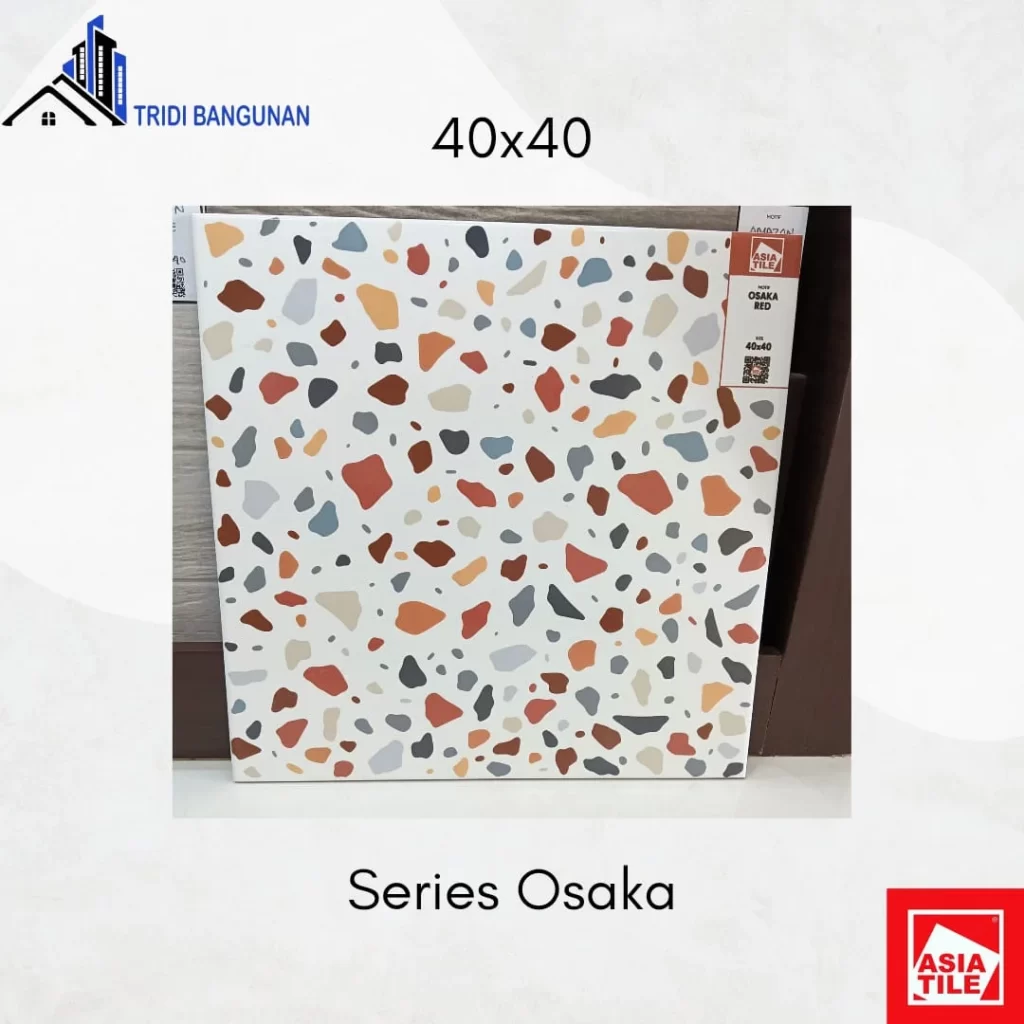 asia tile 40x40 osaka red